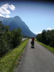 Andrew following the Rhine